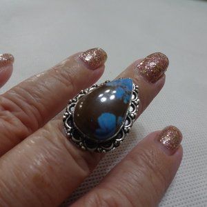Natural "SHATTUCKITE" Handmade Sterling Ring Size 7.25 #659A